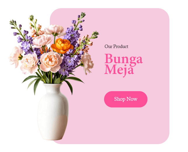 Produk Home Ocha Florist 3 Bunga Meja